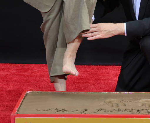 Actress Glenn Close participates in a hand and footprint ceremony immortalizing her in the forecourt of the TCL Chinese Theatre (formerly Grauman s) in the Hollywood section of Los Angeles on Friday, May 1, 2026.  LAP2026050110 JIMxRUYMEN