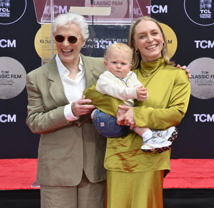 Actress Glenn Close (L) and daughter Annie Starke and grandson Rory Westaway Albu participate in a hand and footprint ceremony immortalizing Close in the forecourt of the TCL Chinese Theatre (formerly Grauman s) in the Hollywood section of Los Angeles on Friday, May 1, 2026.  LAP2026050128 JIMxRUYMEN