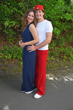 Garry Secret mit Freundin Jessica beim BILD-RENNTAG auf der Trabrennbahn in Gelsenkirchen am 01.05.2026