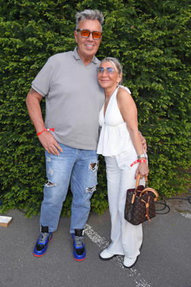 Frank Fussbroich mit Ehefrau Elke Fussbroich beim BILD-RENNTAG auf der Trabrennbahn in Gelsenkirchen am 01.05.2026