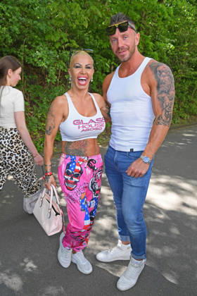 Ginger Costello-Wollersheim mit Freund Lukas Reiter beim BILD-RENNTAG auf der Trabrennbahn in Gelsenkirchen am 01.05.2026