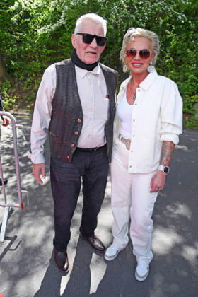 Heinz Hoenig mit Ehefrau Annika Kaersten-Hoenig beim BILD-RENNTAG auf der Trabrennbahn in Gelsenkirchen am 01.05.2026