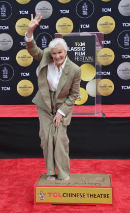 Actress Glenn Close participates in a hand and footprint ceremony immortalizing her in the forecourt of the TCL Chinese Theatre (formerly Grauman s) in the Hollywood section of Los Angeles on Friday, May 1, 2026.  LAP2026050115 JIMxRUYMEN