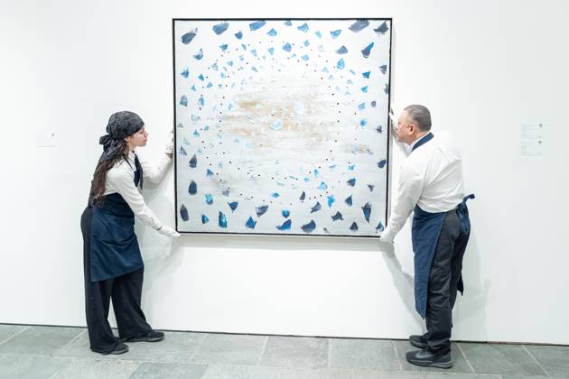 May 1, 2026, Bronx, New York, USA: Concetto Spaziale, Il Cielo Di Venezia by Lucio Fontana on view during May Marquee Modern & Contemporary Auctions press preview at Sotheby s The Breuer in New York, NY on May 1, 2026. Bronx USA  - ZUMAr339 20260501_znp_r339_022 Copyright: xLevxRadinx