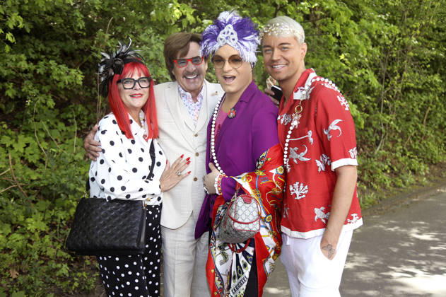 Petra Draeger, Jörg Draeger, Julian F.M. Stoeckel und Marcell Damaschke beim Bild-Renntag 2026 auf der Trabrennbahn Gelsenkirchen. Gelsenkirchen, 01.05.2026
