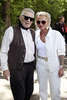 Heinz Hoenig mit Ehefrau Annika Kärsten-Hoenig beim Bild-Renntag 2026 auf der Trabrennbahn Gelsenkirchen. Gelsenkirchen, 01.05.2026