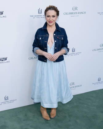 May 1, 2026, Malibu, California, USA: American actress and activist ALYSSA MILANO, 53, attends Calamigos Ranch Resort & Spa Leading Hotels of the World Accreditation Celebration. Malibu USA  - ZUMAb173 20260501_aap_b173_029 Copyright: xBillyxBennightx