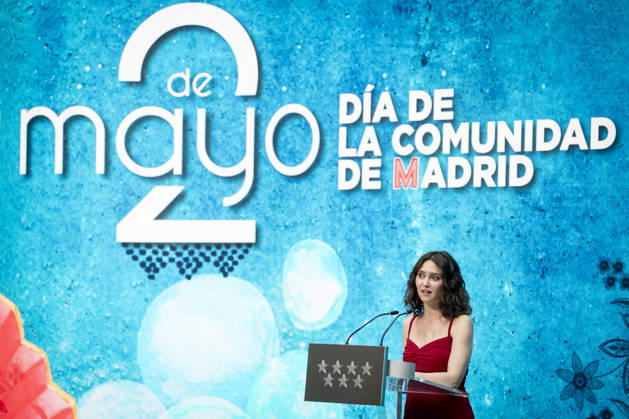 Presentation of the Grand Crosses of the Order of Dos de Mayo The President of the Community of Madrid, Isabel Díaz Ayuso, during the presentation of the Grand Crosses of the Order of Dos de Mayo, at the Puerta del Sol in Madrid, on May 2, 2026, in Madrid Spain The Governing Council of the Community of Madrid awards the Grand Cross of the Order of Dos de Mayo to 14 personalities, institutions and social entities in recognition of their professional careers, solidarity and example 02 MAY 2026 A Pé Espana  Copyright: xA.xPÃ rezxMecax 7492157