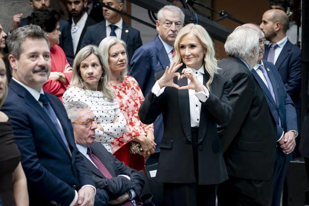 Presentation of the Grand Crosses of the Order of Dos de Mayo The former President of the Community of Madrid, Cristina Cifuentes, during the presentation of the Grand Crosses of the Order of Dos de Mayo, at the Puerta del Sol in Madrid, on May 2, 2026, in Madrid Spain The Governing Council of the Community of Madrid awards the Grand Cross of the Order of Dos de Mayo to 14 personalities, institutions and social entities in recognition of their professional careers, solidarity and example 02 MAY 2026 A Pé Espana  Copyright: xA.xPÃ rezxMecax 7492177