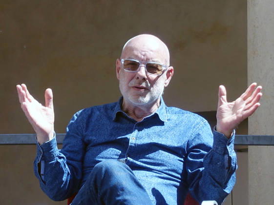 Parma, May 1, 2026. European premiere of Brian Eno s exhibition My Light Years at the Ospedale Vecchio. Pictured is the lecture Brian Eno gave at the Casa della Musica.  Copyright: xRobertoxBrancolinix xipa-agency.netx xRobertoxBrancolini Ipax IPA_Agency_IPA74383069
