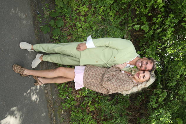 Sascha Schmitz und Sandra Czok beim Bild-Renntag 2026 auf der Trabrennbahn Gelsenkirchen. Gelsenkirchen, 01.05.2026 Copyright: xAgenturxMatthiasxWehnertx xM.xGränzdörferx