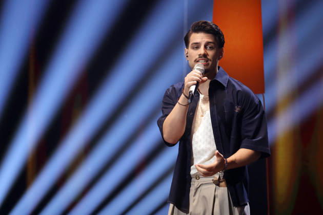 Kandidat Paco Lazar Simic bei der zweiten von drei Live-Shows der 22. Staffel der deutschen Gesangs-Castingshow Deutschland sucht den Superstar (DSDS) in den MMC-Studios. Köln, 02.05.2026 NRW Deutschland Copyright: xChristophxHardtx