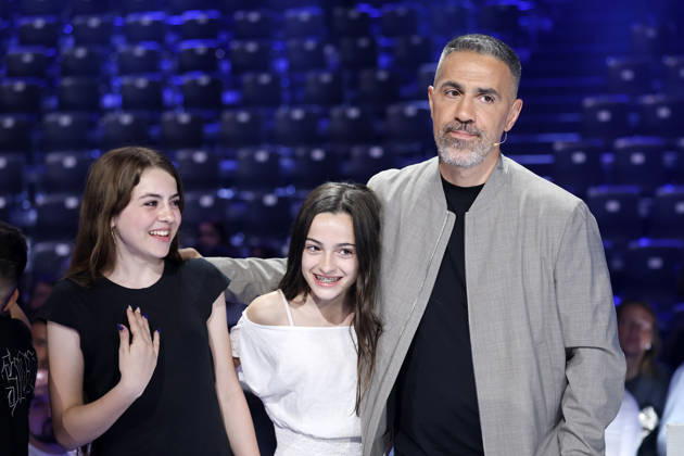 Rapper und Juror Bushido (Anis Ferchichi) mit seinen Kindern bei der zweiten von drei Live-Shows der 22. Staffel der deutschen Gesangs-Castingshow Deutschland sucht den Superstar (DSDS) in den MMC-Studios. Köln, 02.05.2026 NRW Deutschland Copyright: xChristophxHardtx