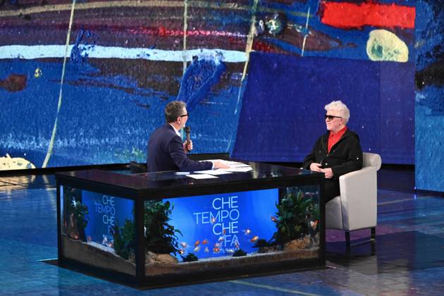 Milan, TV show Che Tempo Che Fa - Nove. Pictured are Fabio Fazio and Pedro Almodovar.  Copyright: xTeCox xipa-agency.netx xComi Terenghix IPA_Agency_IPA74420000
