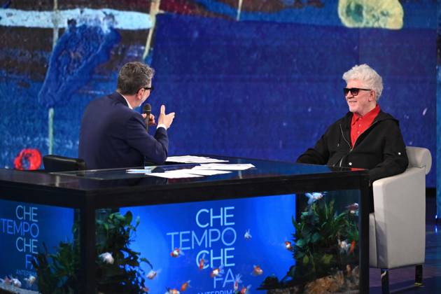 Milan, TV show Che Tempo Che Fa - Nove. Pictured are Fabio Fazio and Pedro Almodovar.  Copyright: xTeCox xipa-agency.netx xComi Terenghix IPA_Agency_IPA74420024