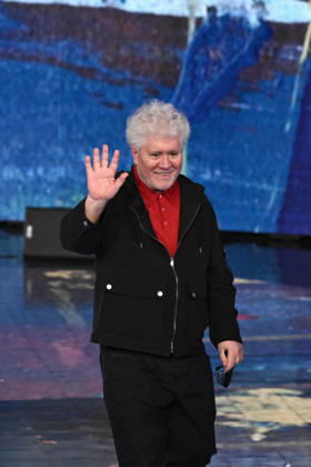 Pedro Almodovar At TV Show Che Tempo Che Fa - Milan Pedro Almodovar attending the TV show Che Tempo Che Fa in Milan, Italy. Photo by Comi Terenghi IPA ABACAPRESS.COM Milan Italy  Copyright: xComixSimone IPA ABACAx