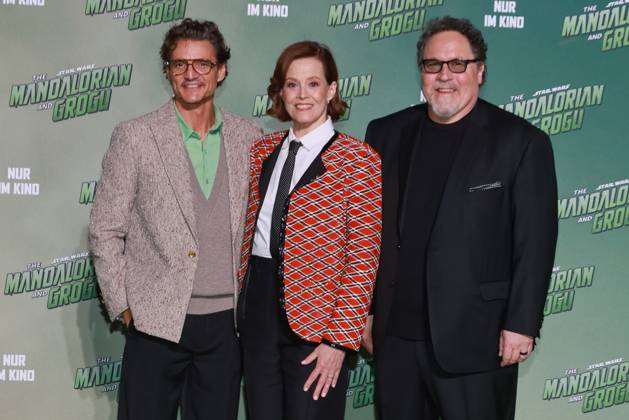 04.05.2026, Pedro Pascal, Sigourney Weaver und Jon Favreau zum Screening von Star Wars Mandalorian and Grogu , Uber Platz, Berlin, Berlin Berlin