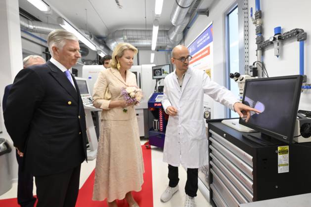 King Philippe And Queen Mathilde Visit The Province of Flemish Brabant VLAAMS-BRABANT, BELGIUM - MAY 05: King Philippe of Belgium and Queen Mathilde of Belgium pictured visiting VUB Photonics-campus en VUB STEAM Academie in Pajottegem during a trip to the province of Flemish Brabant on May 05, 2026 in Vlaams-Brabant, Belgium, 05 05 2026 Vlaams-Brabant Belgium  Copyright: xPhilipxReynaersx