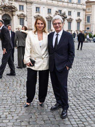 Rome, 71st edition of the David di Donatello Awards, arrivals at the Quirinale. In the photo: MARIO MARTONE WITH HIS WIFE Ippolita Di Majo  Copyright: xMarcoxProvvisionatox xipa-agency.netx xDxAvanzo Landi Provvisionatox IPA_Agency_IPA74450569
