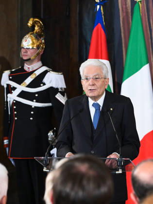 Rome, 71st edition of the David di Donatello Awards, Ceremony at the Quirinale. In the photo: the President of the Republic Sergio Mattarella.  Copyright: xMarcoxProvvisionatox xipa-agency.netx xDxAvanzo Landi Provvisionatox IPA_Agency_IPA74451041