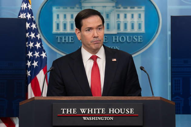 May 5, 2026, Washington, Dc, United States: Secretary of State Marco Rubio hosts the White House press briefing on May 5, 2026. Rubio is taking the place of White House Press Secretary Karoline Leavitt who is on maternity leave. Washington United States - ZUMAl312 20260505_znp_l312_030 Copyright: xAndrewxLeydenx