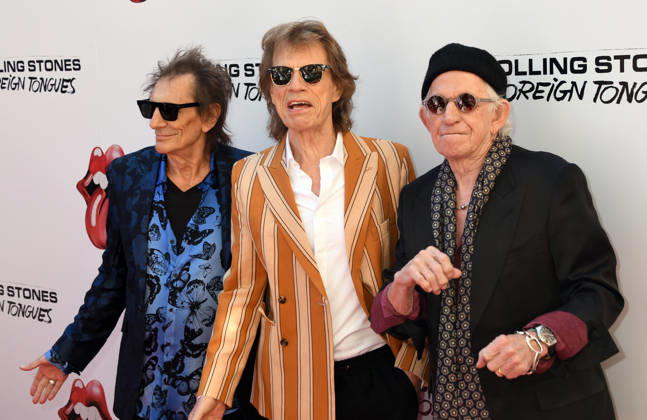NEW YORK, NY- MAY 5: Ronnie Wood, Mick Jagger and Keith Richards at The Rolling Stones: In Conversation with Conan O™Brien on May 5, 2026 at Weilin in New York City. Copyright: xmpi099 MediaPunchx