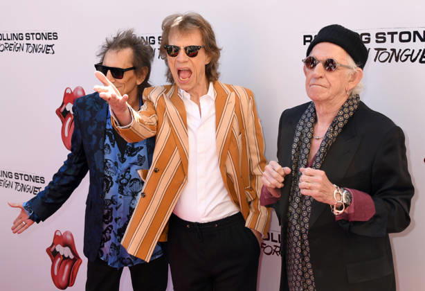 NEW YORK, NY- MAY 5: Ronnie Wood, Mick Jagger and Keith Richards at The Rolling Stones: In Conversation with Conan O™Brien on May 5, 2026 at Weilin in New York City. Copyright: xmpi099 MediaPunchx