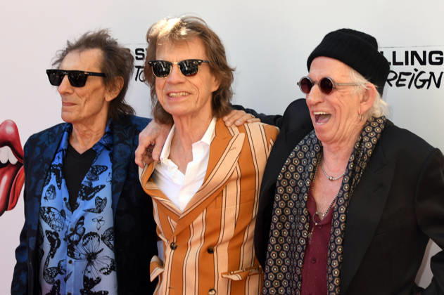 NEW YORK, NY- MAY 5: Ronnie Wood, Mick Jagger and Keith Richards at The Rolling Stones: In Conversation with Conan O™Brien on May 5, 2026 at Weilin in New York City. Copyright: xmpi099 MediaPunchx