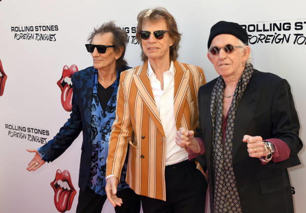 NEW YORK, NY- MAY 5: Ronnie Wood, Mick Jagger and Keith Richards at The Rolling Stones: In Conversation with Conan O™Brien on May 5, 2026 at Weilin in New York City. Copyright: xmpi099 MediaPunchx