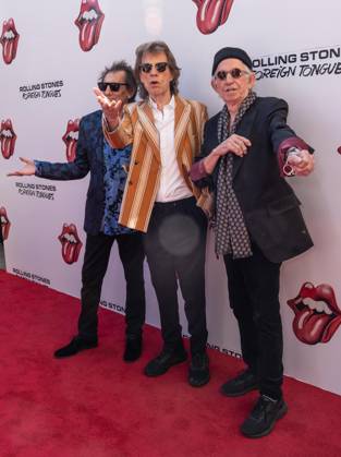 May 5, 2026, Bronx, New York, USA: Ronnie Wood, Mick Jagger and Keith Richards attend launch new album Foreign Tongues by Rolling Stones at Weylin in Brooklyn, New York, NY on May 5, 2026. Bronx USA  - ZUMAr339 20260505_znp_r339_017 Copyright: xLevxRadinx