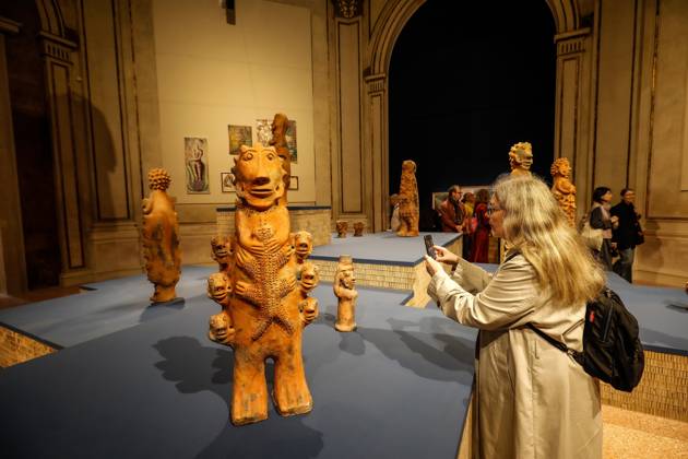 May 5, 2026, Venice, Rome, Italy: 05 05 2026 Venice. 61st International Art Exhibition of the Venice Biennale, titled In Minor Keys and curated by Koyo Kouoh. Giardini della Biennale. Central Pavilion. Work by Seyni Awa Camara. Venice Italy  - ZUMAa289 20260505_zia_a289_301 Copyright: xMircoxToniolox xAgfx