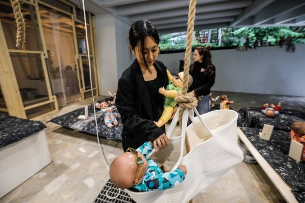 May 5, 2026, Venice, Rome, Italy: 05 05 2026 Venice. 61st International Art Exhibition of the Venice Biennale, titled In Minor Keys and curated by Koyo Kouoh. Giardini della Biennale. JAPAN Pavilion: Grass Babies, Moon Babies. Exhibitor: Ei Arakawa-Nash Venice Italy  - ZUMAa289 20260505_zia_a289_330 Copyright: xMircoxToniolox xAgfx
