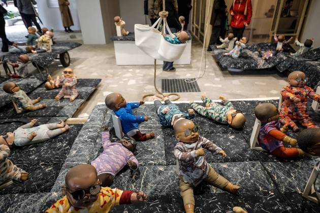 May 5, 2026, Venice, Rome, Italy: 05 05 2026 Venice. 61st International Art Exhibition of the Venice Biennale, titled In Minor Keys and curated by Koyo Kouoh. Giardini della Biennale. JAPAN Pavilion: Grass Babies, Moon Babies. Exhibitor: Ei Arakawa-Nash Venice Italy  - ZUMAa289 20260505_zia_a289_345 Copyright: xMircoxToniolox xAgfx
