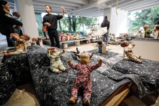 May 5, 2026, Venice, Rome, Italy: 05 05 2026 Venice. 61st International Art Exhibition of the Venice Biennale, titled In Minor Keys and curated by Koyo Kouoh. Giardini della Biennale. JAPAN Pavilion: Grass Babies, Moon Babies. Exhibitor: Ei Arakawa-Nash Venice Italy  - ZUMAa289 20260505_zia_a289_344 Copyright: xMircoxToniolox xAgfx