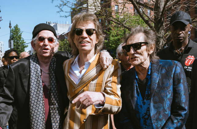 May 5, 2026, Brooklyn, Ny, United States: Keith Richards, Mick Jagger and Ronnie Wood of The Rolling Stone invite friends, journalists and fellow artists for a preview of their forthcoming 25th album, Foreign Tongues. Held at Weylin in Brooklyn, New York. Dinara Khairova Zuma Press May 5, 2025. Brooklyn United States - ZUMAp281 20260505_zea_p281_002 Copyright: xPhotoxImagexPressx