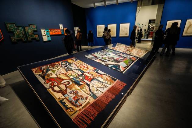 May 5, 2026, Venice, Rome, Italy: 05 05 2026 Venice. 61st International Art Exhibition of the Venice Biennale, titled In Minor Keys and curated by Koyo Kouoh. Biennale Gardens. Central Pavilion. Work by Amina Saoudi AoÂ¯t Khay. Venice Italy  - ZUMAa289 20260505_zia_a289_389 Copyright: xMircoxToniolox xAgfx