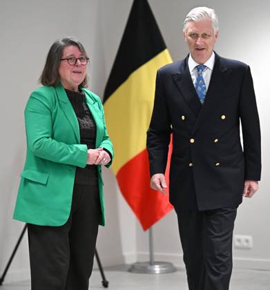 King Philippe visits the University of Namur NAMUR, BELGIUM - MAY 06 : Annick Castiaux (Rectrice U.Namur) pictured when King Philippe visits the University of Namur to learn about its partnerships with two higher education institutions Hénallux and IMEP regarding the training of future teachers on May 6, 2026 in Namur, Belgium, 06 05 2026 Namur Belgium  Copyright: xDidierxLebrunx