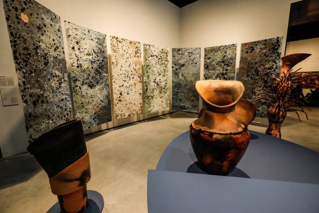 May 5, 2026, Venice, Rome, Italy: May 5, 2026, Venice. 61st International Art Exhibition of the Venice Biennale, titled In Minor Keys and curated by Koyo Kouoh. Biennale Gardens. Central Pavilion. Work by Adebunmi Gbadebo. Venice Italy  - ZUMAa289 20260505_zia_a289_400 Copyright: xMircoxToniolox xAgfx