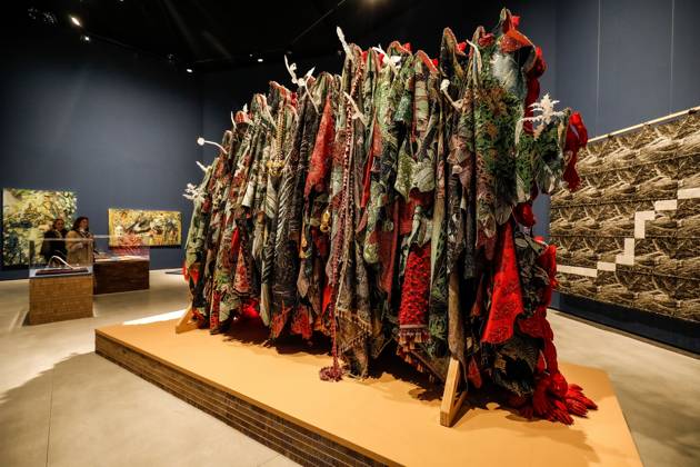 May 5, 2026, Venice, Rome, Italy: May 5, 2026, Venice. 61st International Art Exhibition of the Venice Biennale, titled In Minor Keys and curated by Koyo Kouoh. Biennale Gardens. Central Pavilion. Work by Ebony G. Patterson. Venice Italy  - ZUMAa289 20260505_zia_a289_411 Copyright: xMircoxToniolox xAgfx