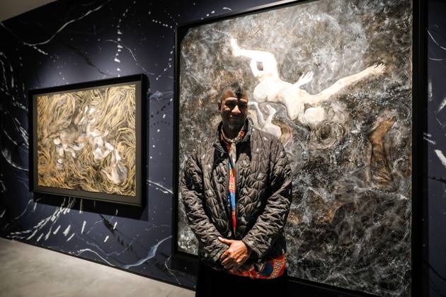 May 5, 2026, Venice, Rome, Italy: 05 05 2026 Venice. 61st International Art Exhibition of the Venice Biennale, titled In Minor Keys and curated by Koyo Kouoh. Giardini della Biennale. Central Pavilion. Artist Seyni Awa Camara with her works. Venice Italy  - ZUMAa289 20260505_zia_a289_416 Copyright: xMircoxToniolox xAgfx