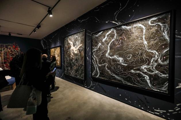 May 5, 2026, Venice, Rome, Italy: May 5, 2026, Venice. 61st International Art Exhibition of the Venice Biennale, titled In Minor Keys and curated by Koyo Kouoh. Biennale Gardens. Central Pavilion. Work by Kambui Olujimi. Venice Italy  - ZUMAa289 20260505_zia_a289_417 Copyright: xMircoxToniolox xAgfx