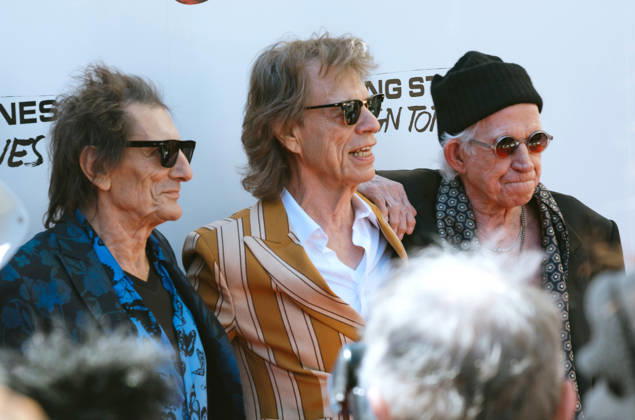 May 5, 2026, Brooklyn, Ny, United States: Ronnie Wood, Mick Jagger and Keith Richards of The Rolling Stone invite friends, journalists and fellow artists for a preview of their forthcoming 25th album, Foreign Tongues. Held at Weylin in Brooklyn, New York. Dinara Khairova Zuma Press May 5, 2025. Brooklyn United States - ZUMAp281 20260505_zea_p281_006 Copyright: xPhotoxImagexPressx