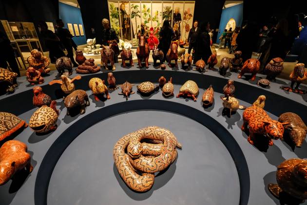 May 5, 2026, Venice, Rome, Italy: May 5, 2026, Venice. 61st International Art Exhibition of the Venice Biennale, titled In Minor Keys and curated by Koyo Kouoh. Biennale Gardens. Central Pavilion. Work by Celia VoÂ¡squez Yui. Venice Italy  - ZUMAa289 20260505_zia_a289_438 Copyright: xMircoxToniolox xAgfx