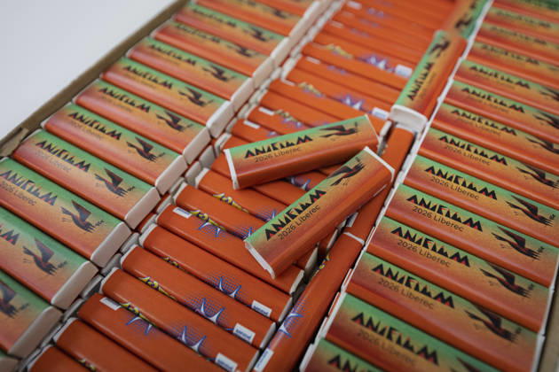 One of the best festivals of animated film in Europe - International Festival of Animated Films Anifilm in Liberec, Czech Republic, May 6, 2026. Sweets with logo Anifilm. (CTKxPhoto RadekxPetrasek) CTKPhotoP2026050604245  CTKPhotoP2026050604245