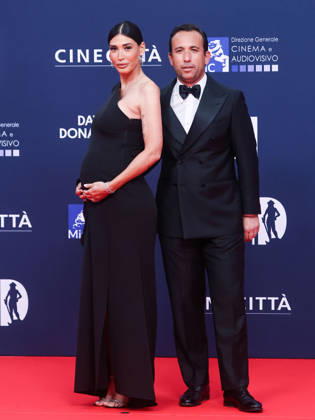Rome, 71st David di Donatello Awards 2026 - Red Carpet. Pictured: Giorgia Venturini (pregnant), Claudio De Santis  Copyright: xMarcoxProvvisionatox xipa-agency.netx xDxAvanzo Landi Provvisionatox IPA_Agency_IPA74474620