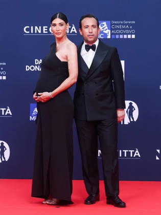 Rome, 71st David di Donatello Awards 2026 - Red Carpet. Pictured: Giorgia Venturini (pregnant), Claudio De Santis  Copyright: xMarcoxProvvisionatox xipa-agency.netx xDxAvanzo Landi Provvisionatox IPA_Agency_IPA74474629