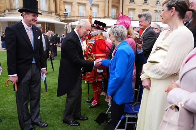 Royal Garden Party at Buckingham Palace King Charles III meets Barbara Keel, who started the Barby Keel Animal Sanctuary, during a Royal Garden Party at Buckingham Palace, London. Picture date: Wednesday May 6, 2026., Credit:Aaron Chown Avalon UK, London  Copyright: xAaronxChownx xAvalonx 1096939091