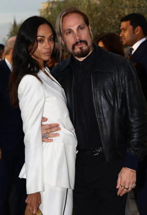 Gala dinner at the Pinault family s Giorgio Cini Foundation. Pictured: Zoe Saldana, Marco Perego  Copyright: xMatteoxChinellatox xipa-agency.netx xipa-agency.netx xMatteoxChinellatox IPA_Agency_IPA74478228