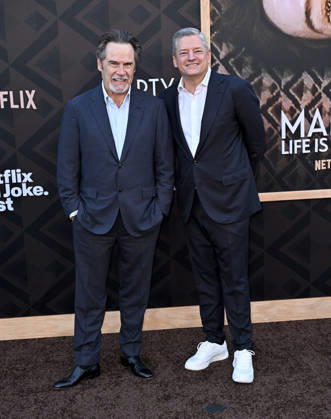 ˜Marty, Life is Short™ Premiere Dennis Miller and Ted Sarandos arriving to the premiere of Marty, Life is Short at the Egyptian Theatre on May 6, 2026 in Hollywood, CA. Hollywood Egyptian Theatre California USA Copyright: xStarbuck xAFF-USA.COMx