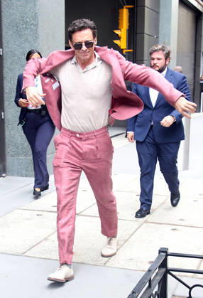 NEW YORK, NY- MAY 6: Hugh Jackman seen at The View on May 6, 2026 in New York City. Copyright: xRWx